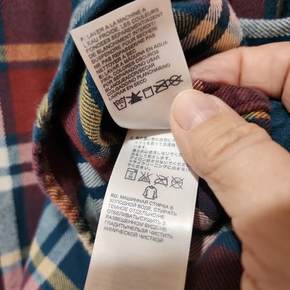 North face men plaid button up flannel shirt long sleeve medium - Picture 6 of 9